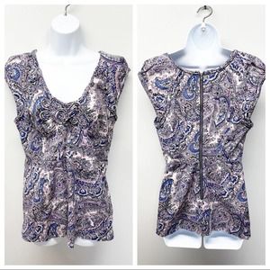 Plenty by Tracy Reece Paisley Floral Blouse 10